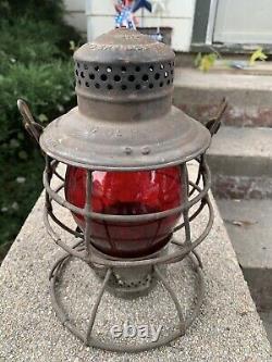 Chicago St. Paul Minneapolis & Omaha Ry Railroad Lantern WithRed Globe