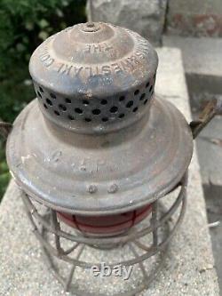 Chicago St. Paul Minneapolis & Omaha Ry Railroad Lantern WithRed Globe