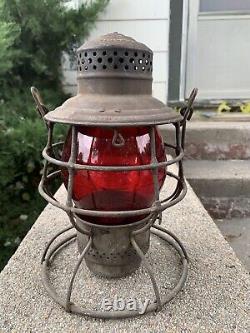 Chicago St. Paul Minneapolis & Omaha Ry Railroad Lantern WithRed Globe