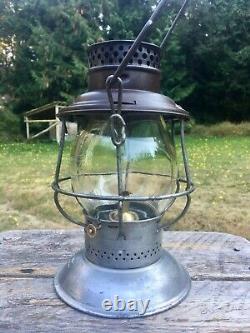 Circa 1909 Santa Fe Railroad Lantern A&W Rust Top Bell Bottom