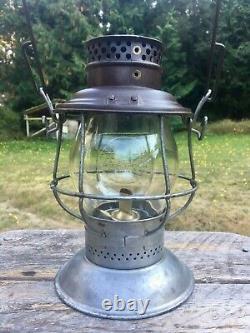 Circa 1909 Santa Fe Railroad Lantern A&W Rust Top Bell Bottom