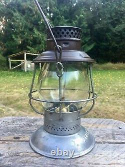 Circa 1909 Santa Fe Railroad Lantern A&W Rust Top Bell Bottom