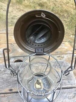 Circa 1909 Santa Fe Railroad Lantern A&W Rust Top Bell Bottom