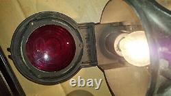 Clean Antique Double Red Pyle National Company Railroad Train Light Chicago