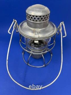 Clean IU Ry Adlake Kero short globe railroad lantern Indianapolis Union Railway