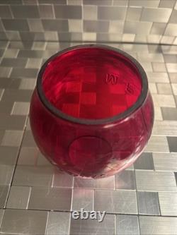 Corning Glass Red Missouri Pacific Globe for Railroad Lantern Safety First #3