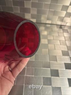 Corning Glass Red Missouri Pacific Globe for Railroad Lantern Safety First #3