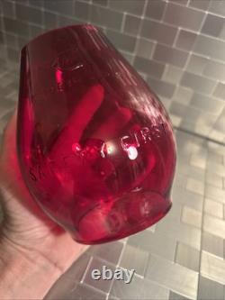 Corning Glass Red Missouri Pacific Globe for Railroad Lantern Safety First #3
