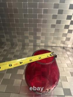 Corning Glass Red Missouri Pacific Globe for Railroad Lantern Safety First #3