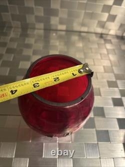 Corning Glass Red Missouri Pacific Globe for Railroad Lantern Safety First #3