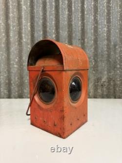 D. G. H. Vintage Red Artcraft Signal Lamp Railway with Burner