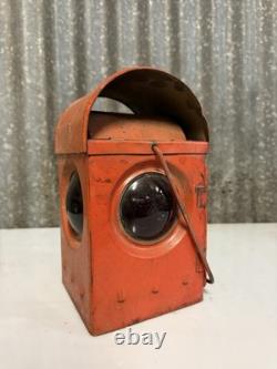 D. G. H. Vintage Red Artcraft Signal Lamp Railway with Burner