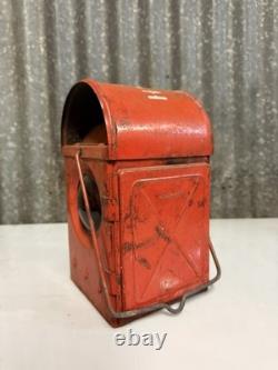 D. G. H. Vintage Red Artcraft Signal Lamp Railway with Burner