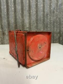 D. G. H. Vintage Red Artcraft Signal Lamp Railway with Burner