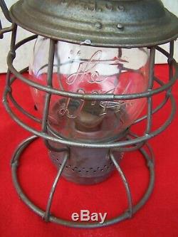 D & H Co. Adlake Reliable Railroad Lantern With The Script Clear D&h Globe