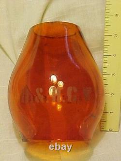 D&rgw. Denver & Rio Grande Western Tall Amber Globe Colorado Railroad Lantern