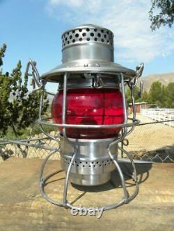 DENVER & RIO GRANDE WESTERN RAILROAD LANTERN Signal Red CNX Lantern Globe