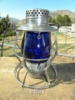 DIETZ EMPIRE RAILROAD LANTERN Signal Blue Vulcan EB Globe