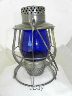 DIETZ EMPIRE RAILROAD LANTERN Signal Blue Vulcan EB Globe