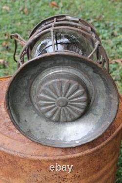 Delaware & Hudson Railroad Company Bell Bottom Lantern Embossed Globe D&h Rr