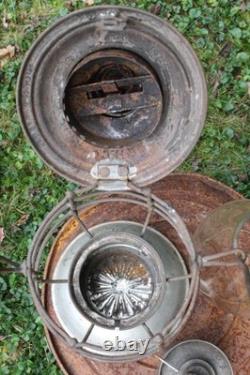 Delaware & Hudson Railroad Company Bell Bottom Lantern Embossed Globe D&h Rr