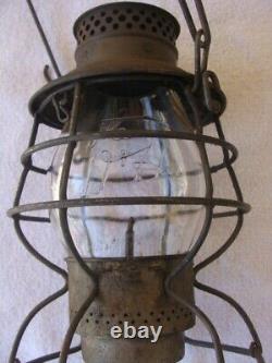 Delaware & Hudson Railway Adlake Railroad lantern Embossed with Tall D&H RR Globe