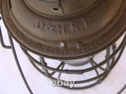 Delaware & Hudson Railway Adlake Railroad lantern Embossed with Tall D&H RR Globe