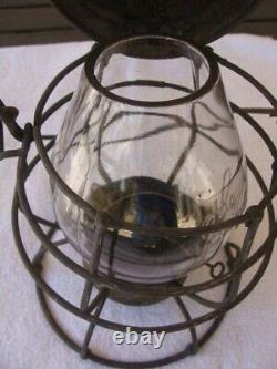 Delaware & Hudson Railway Adlake Railroad lantern Embossed with Tall D&H RR Globe