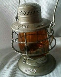 Dietz 39 Standard Railroad Lantern, Amber Globe, Buff, Roch & Pitts Railway