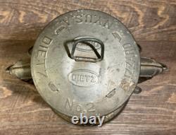 Dietz Blizzard No. 2 Railroad Lantern Complete Glass/Metal Made in NY USA 1945