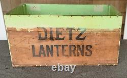 Dietz Lanterns Railroad Globe Street Lamp Wood Shipping Crate Large 27.75 No. 3