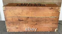 Dietz Lanterns Railroad Globe Street Lamp Wood Shipping Crate Large 27.75 No. 3