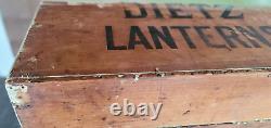 Dietz Lanterns Railroad Globe Street Lamp Wood Shipping Crate Large 27.75 No. 3