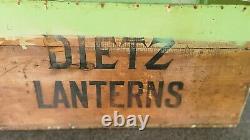 Dietz Lanterns Railroad Globe Street Lamp Wood Shipping Crate Large 27.75 No. 3