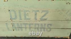 Dietz Lanterns Railroad Globe Street Lamp Wood Shipping Crate Large 27.75 No. 3