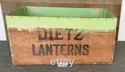 Dietz Lanterns Railroad Globe Street Lamp Wood Shipping Crate Large 27.75 No. 3