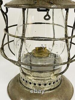Dietz NO. 6 New York Central Bell Bottom Railroad Lantern With Embossed Glob