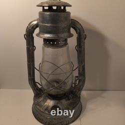 Dietz No. 2 Blizzard Vintage Lantern Railroad Hurricane Tubular Glass Made in USA