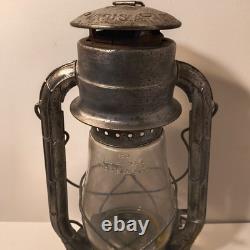 Dietz No. 2 Blizzard Vintage Lantern Railroad Hurricane Tubular Glass Made in USA