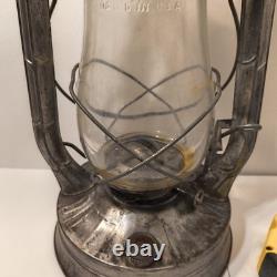 Dietz No. 2 Blizzard Vintage Lantern Railroad Hurricane Tubular Glass Made in USA