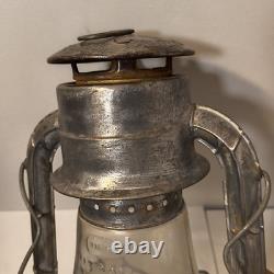 Dietz No. 2 Blizzard Vintage Lantern Railroad Hurricane Tubular Glass Made in USA
