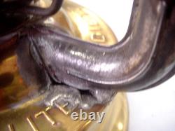 Dietz No 2 D Lite Oil Barn Lantern & Globe Brass Top Brass Large Font Railroad