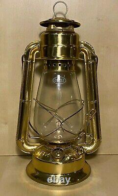 Dietz No. 20 Junior Brass Kerosene Lantern Railroad Style Gold Tone Brass Lamp