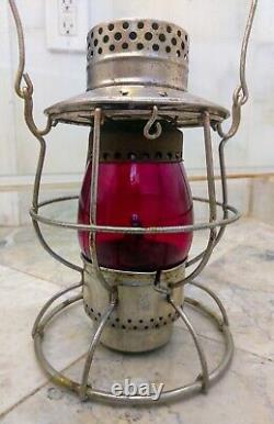 Dietz No. 39 Railroad Lantern Vulcan New York Glass Globe Steel Clad Rare