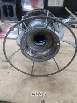 Dietz Railroad Lantern Split Color Globe New York R. R. No Wick Cracked Globe