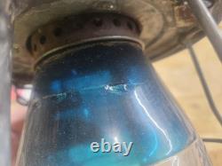 Dietz Railroad Lantern Split Color Globe New York R. R. No Wick Cracked Globe