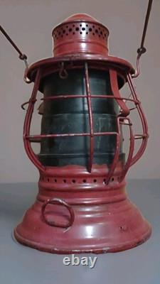 Dietz Railroad Nautical Lantern Shroud Blinder Red Excellent Ww1 Rare 14 Marine
