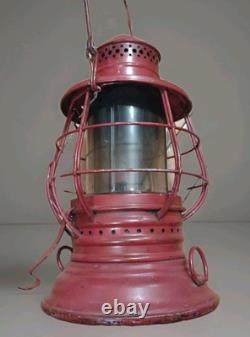 Dietz Railroad Nautical Lantern Shroud Blinder Red Excellent Ww1 Rare 14 Marine