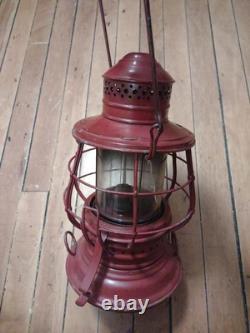 Dietz Railroad Nautical Lantern Shroud Blinder Red Excellent Ww1 Rare 14 Marine