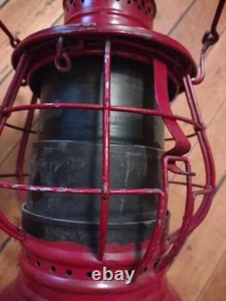 Dietz Railroad Nautical Lantern Shroud Blinder Red Excellent Ww1 Rare 14 Marine